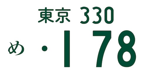 １（イ）７（ナ）８（バ）でB‘ｚの稲葉浩志を表現したナンバープレートの画像
