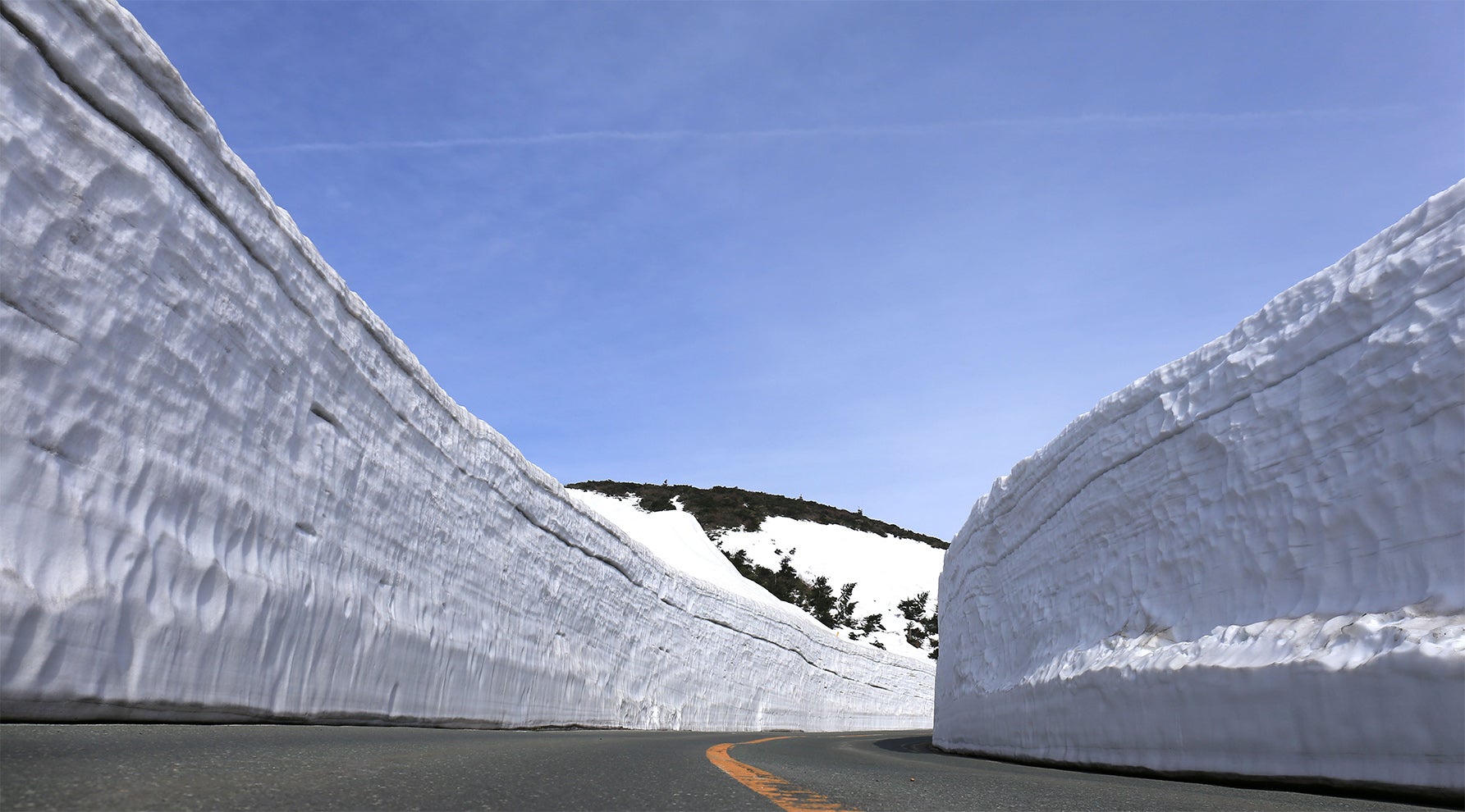蔵王エコーラインの雪の回廊