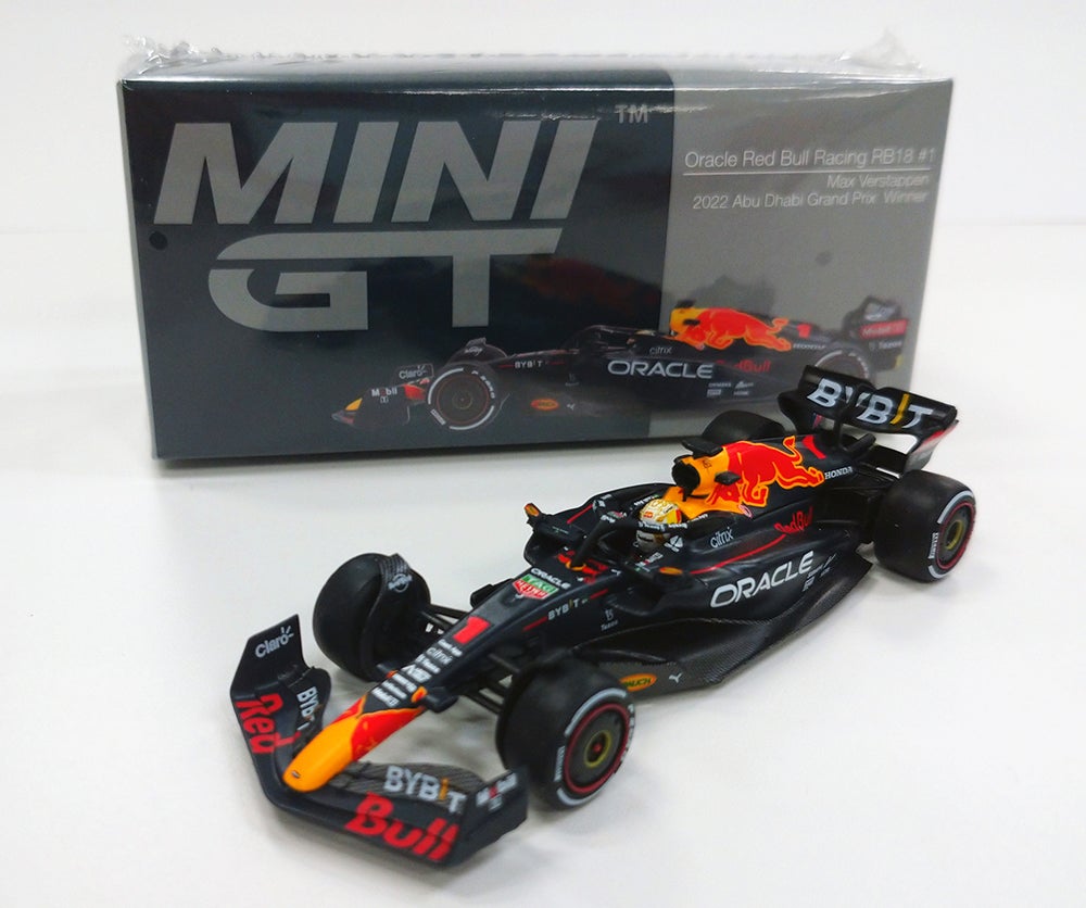 MINI GT 1/64スケール オラクル レッドブル レーシング RB18 マックス・フェルスタッペン 2022年 アブダビGP 優勝/ARB