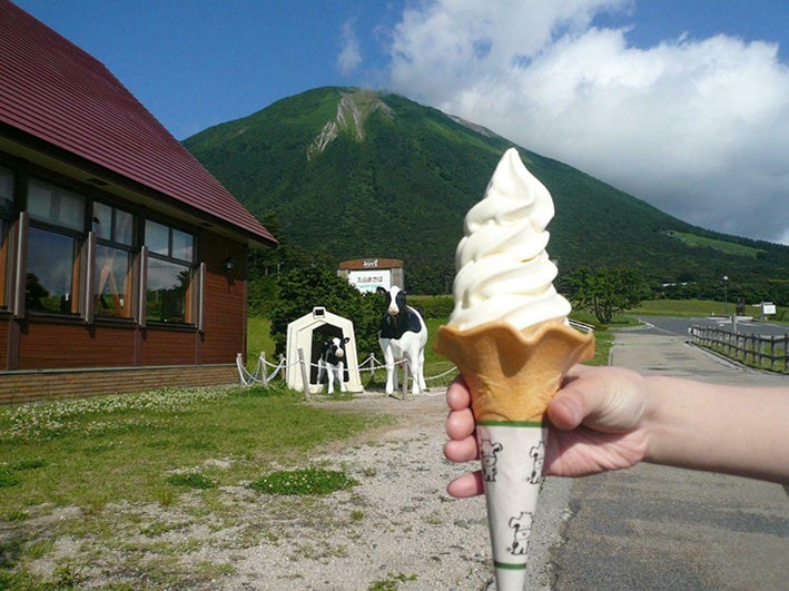 人気の特製ソフトクリーム写真