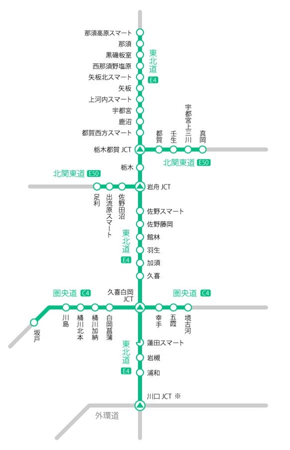 グリーンで色づけされた区間が乗り放題となる