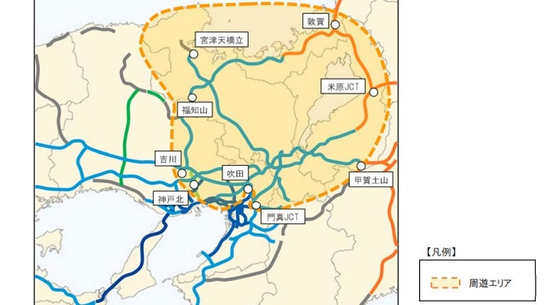 2日間乗り放題の京都・若狭・琵琶湖エリアの高速道路