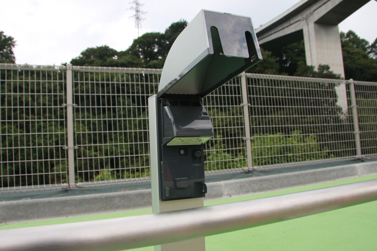 車中泊サイトに設けられた電源ボックス