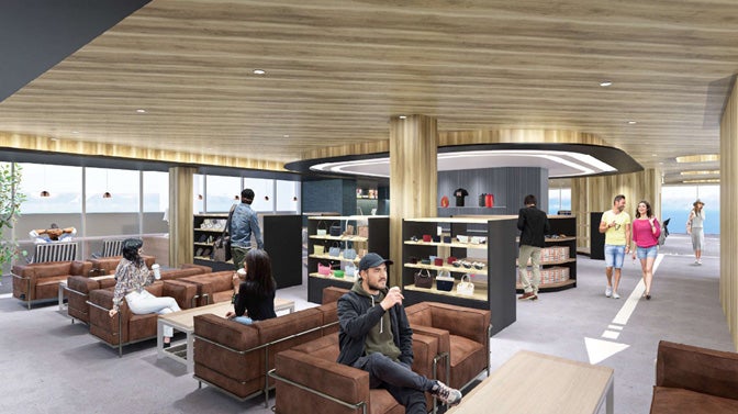 リニューアルされた2階の休憩スペースのイメージ写真