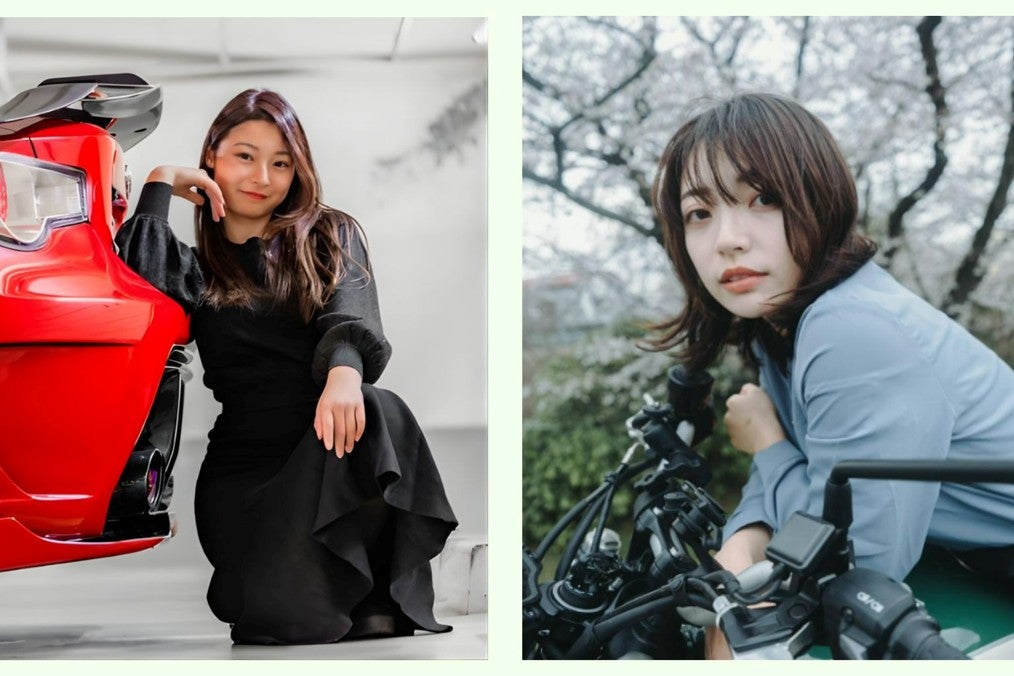 左：86系YOUTUBERきぃちゃん・右：バイク系YOUTUBERカナイメグさん(写真＝2025三豊ドリームカーフェスタ実行委員会)