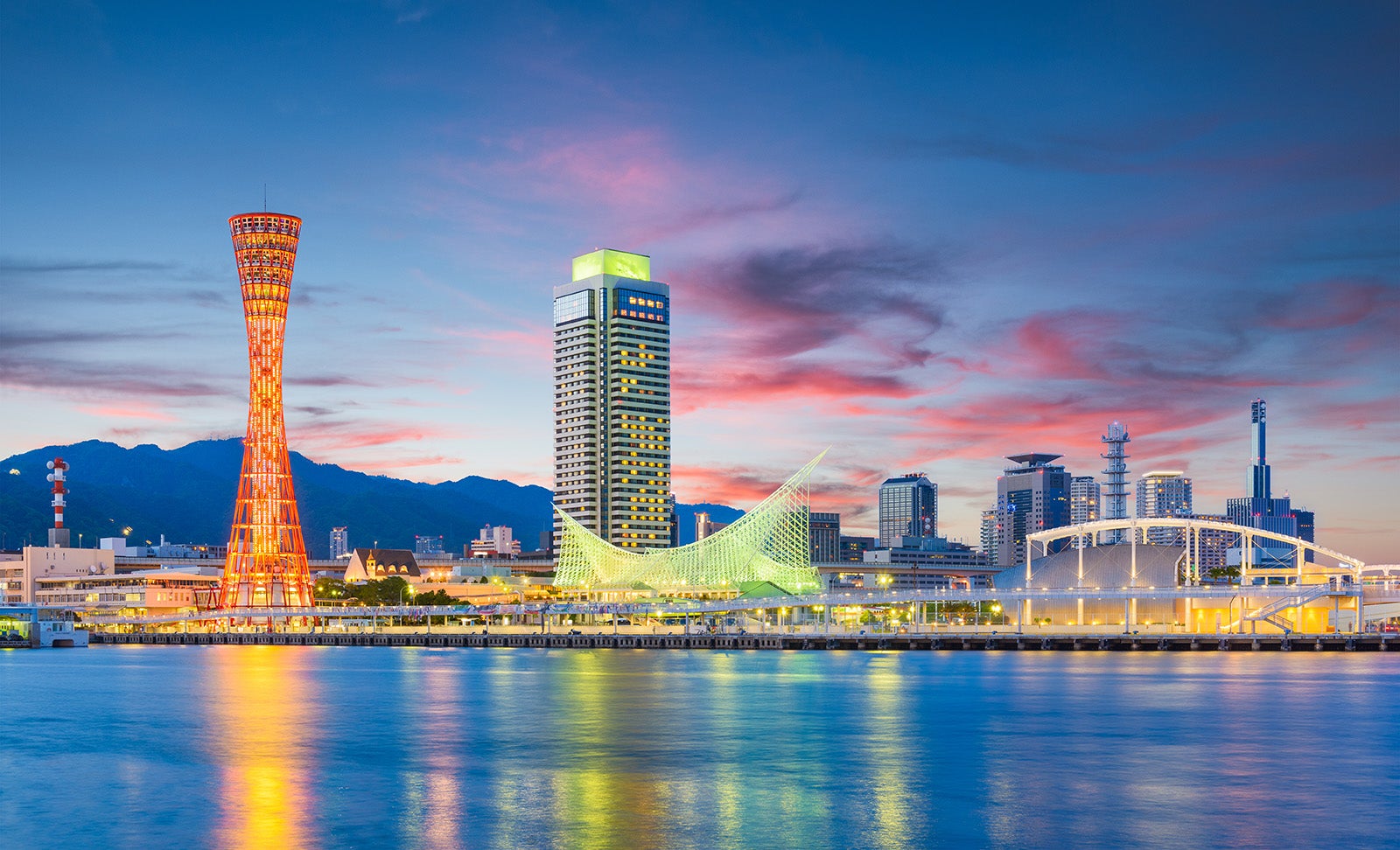 2020年10月、神戸メリケンパーク周辺の夜景