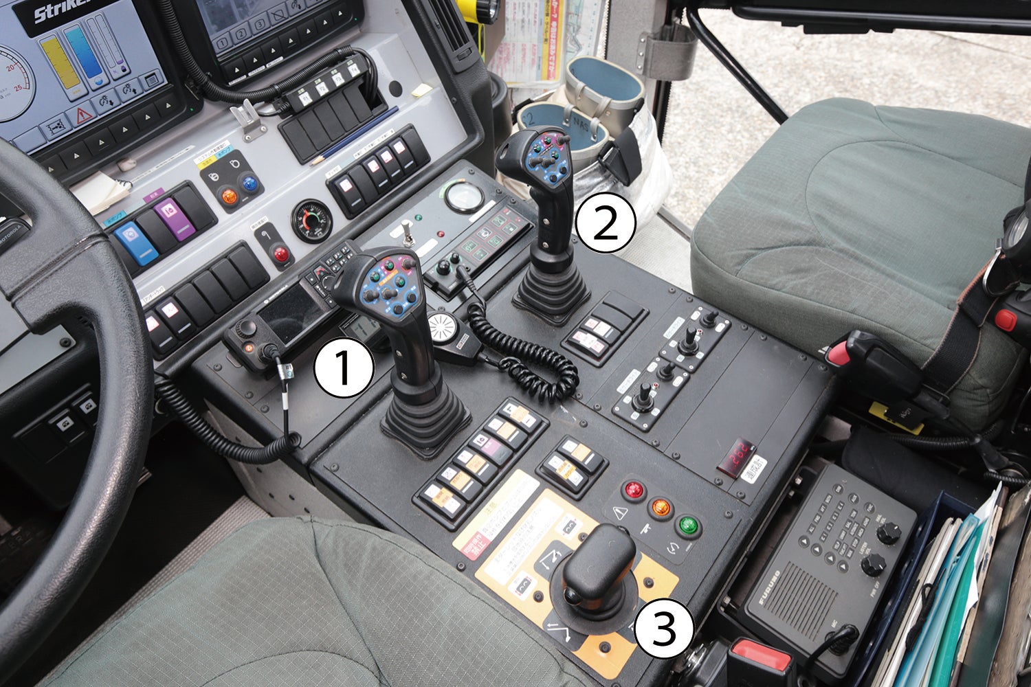 HRETのブームを操作する装置類の写真