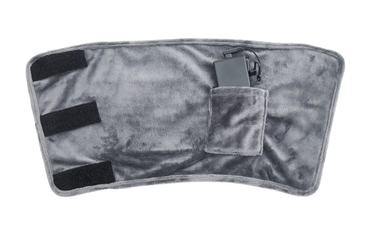 電熱足首ウォーマーを広げた写真