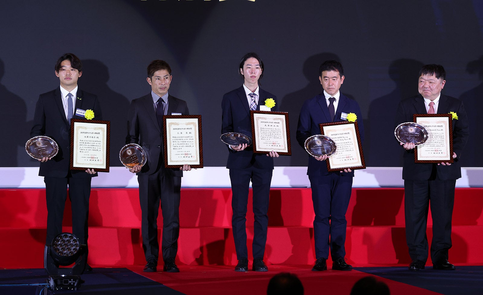 モータースポーツ特別賞を受賞した皆さん