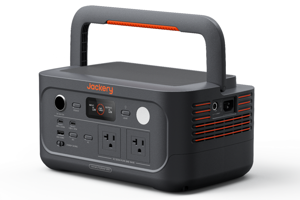 Jackery ポータブル電源 600 Newの単体切り抜き画像