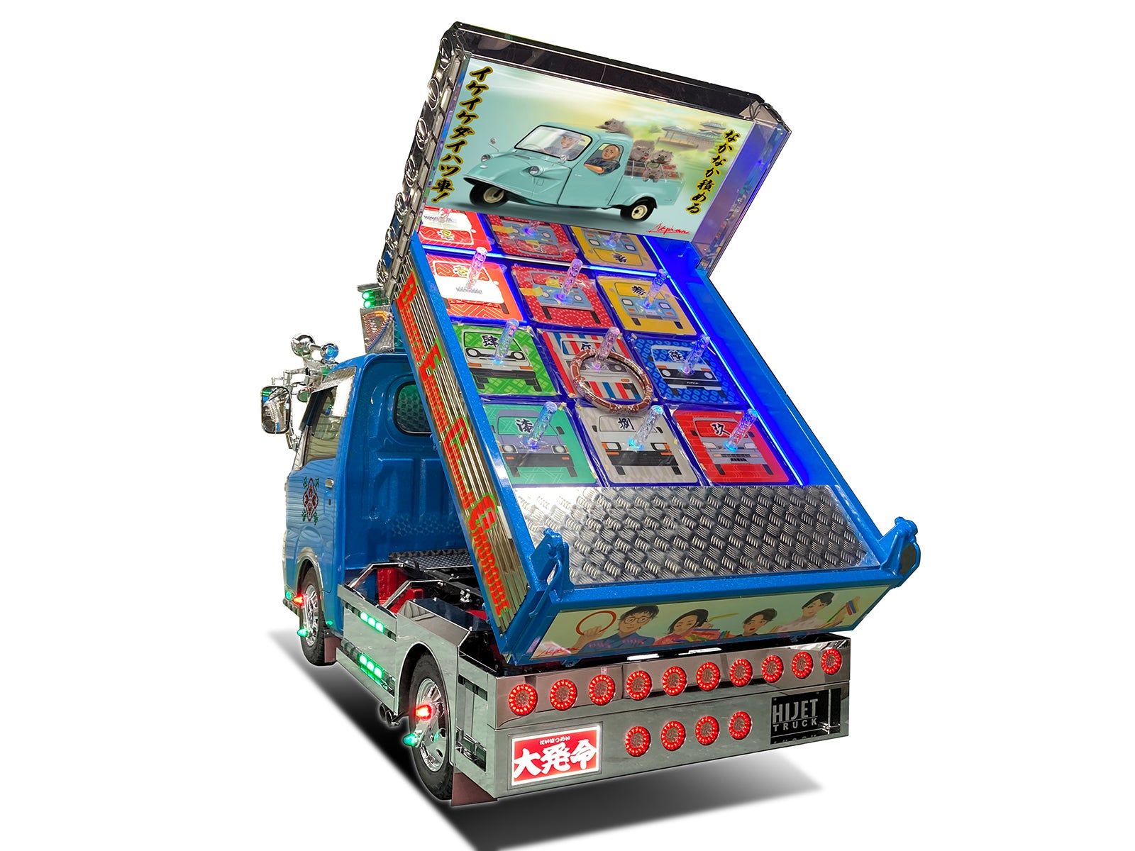 ハイゼットのデコトラ仕様のド派手なスタイリング