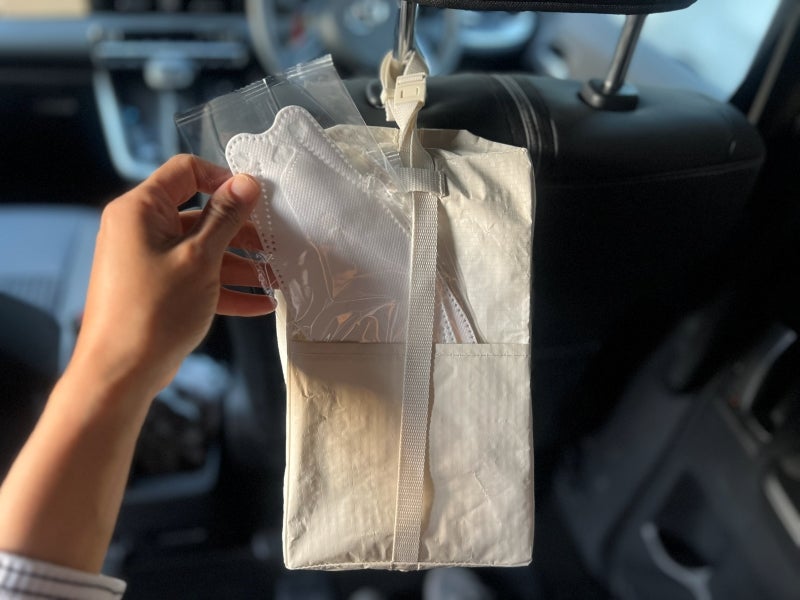 ポリエチレンシートケースをティッシュケースとして使うイメージ