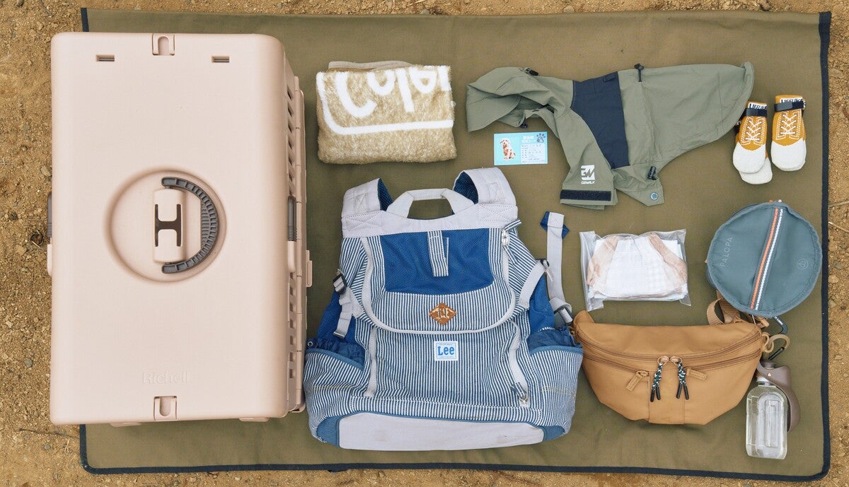 ペット用の防災グッズの集合写真