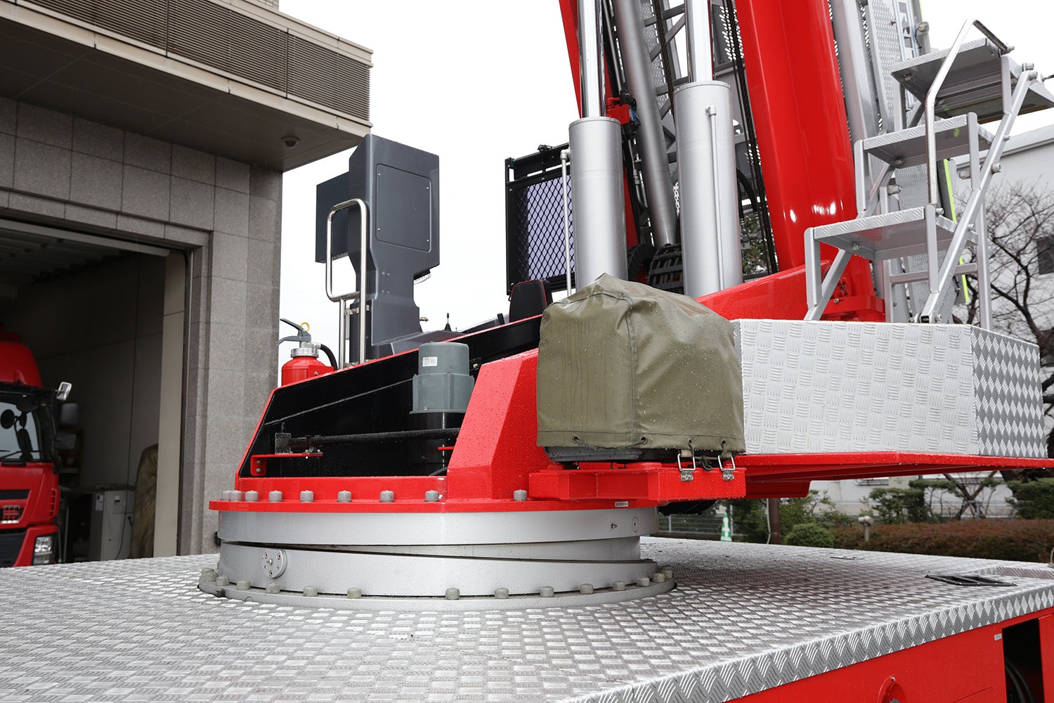 54ｍはしご車の回転台座部分