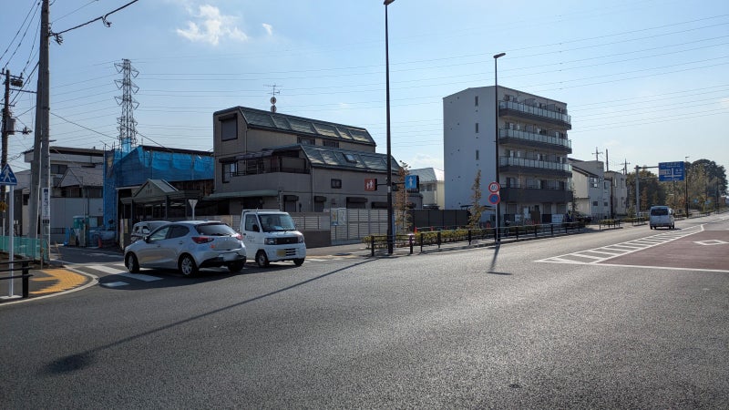 放射第7号線西側区間にある路地との交差点