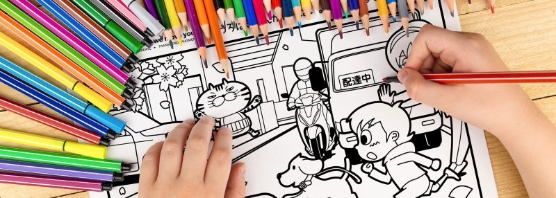 ホンダの交通安全ぬりえ