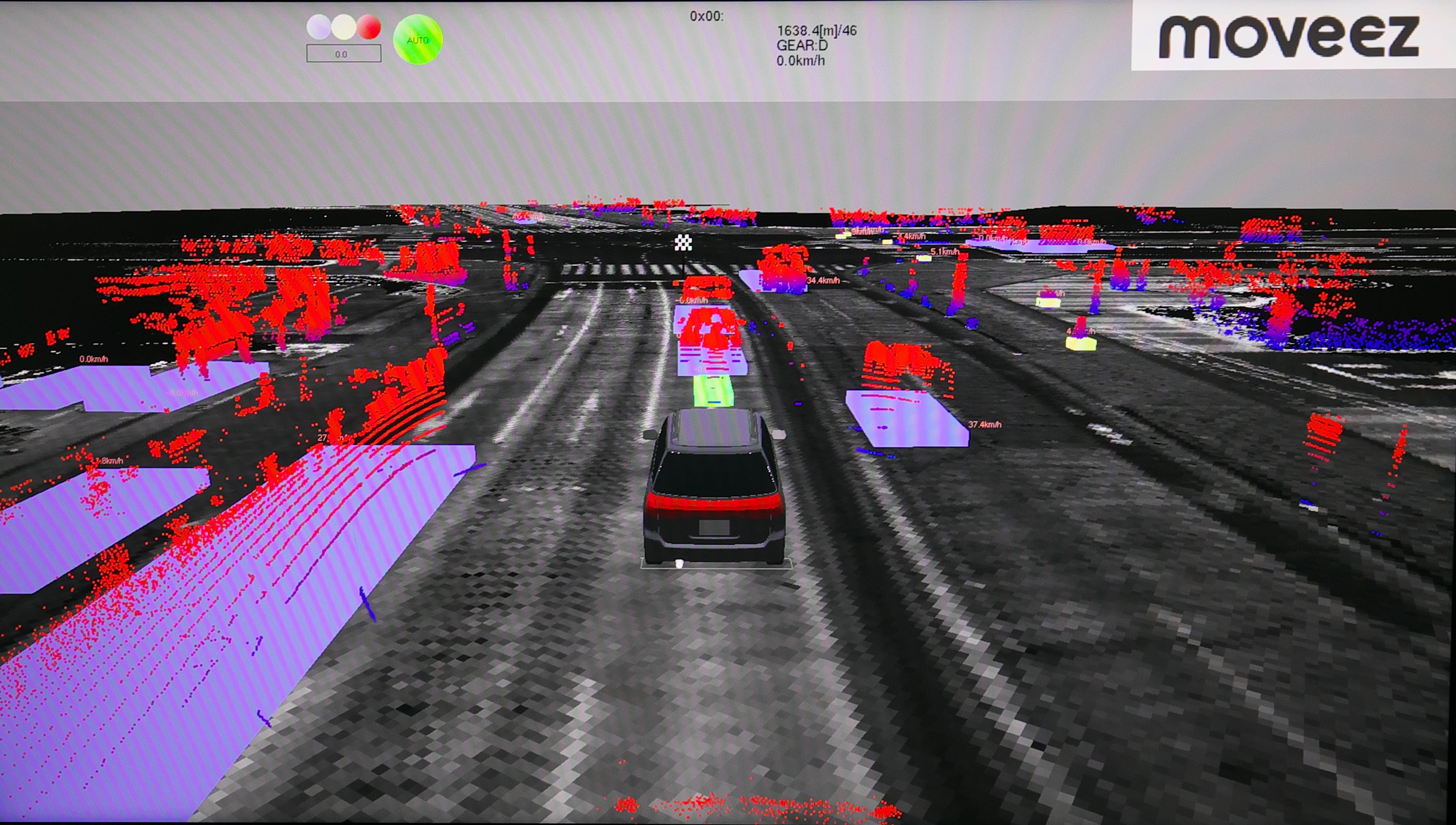 車両に設置されていたディスプレイ画像