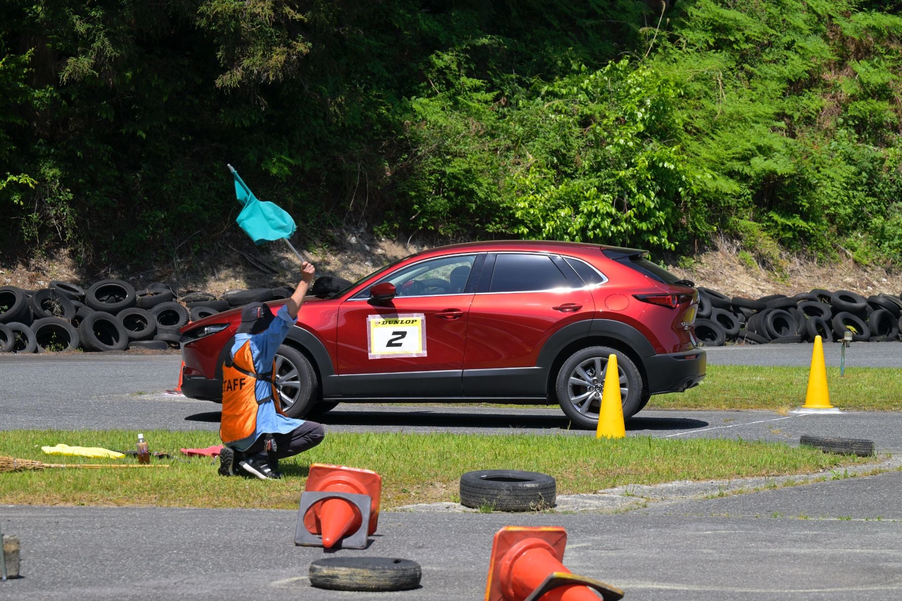 本番2本目を走行する車の様子