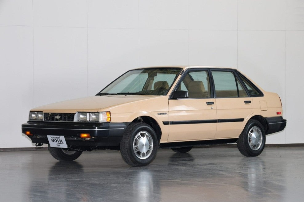 1984年発売のシボレー・ノヴァの展示イメージ