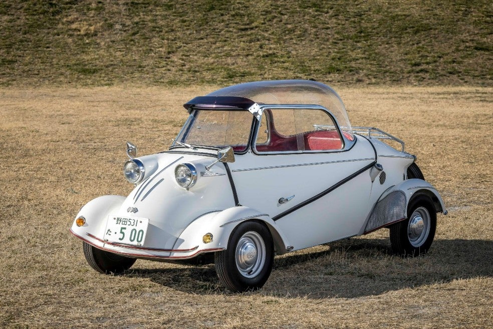 メッサーシュミットの3輪バブルカーを4輪化したFMR TG500の外観