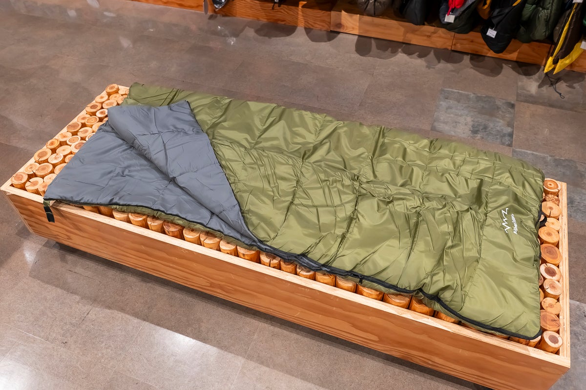 封筒型シュラフの展示