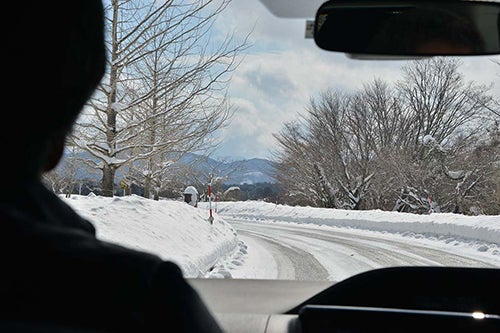 蒜山の雪道