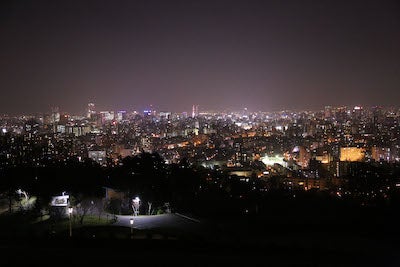 展望台から眺める札幌の夜景