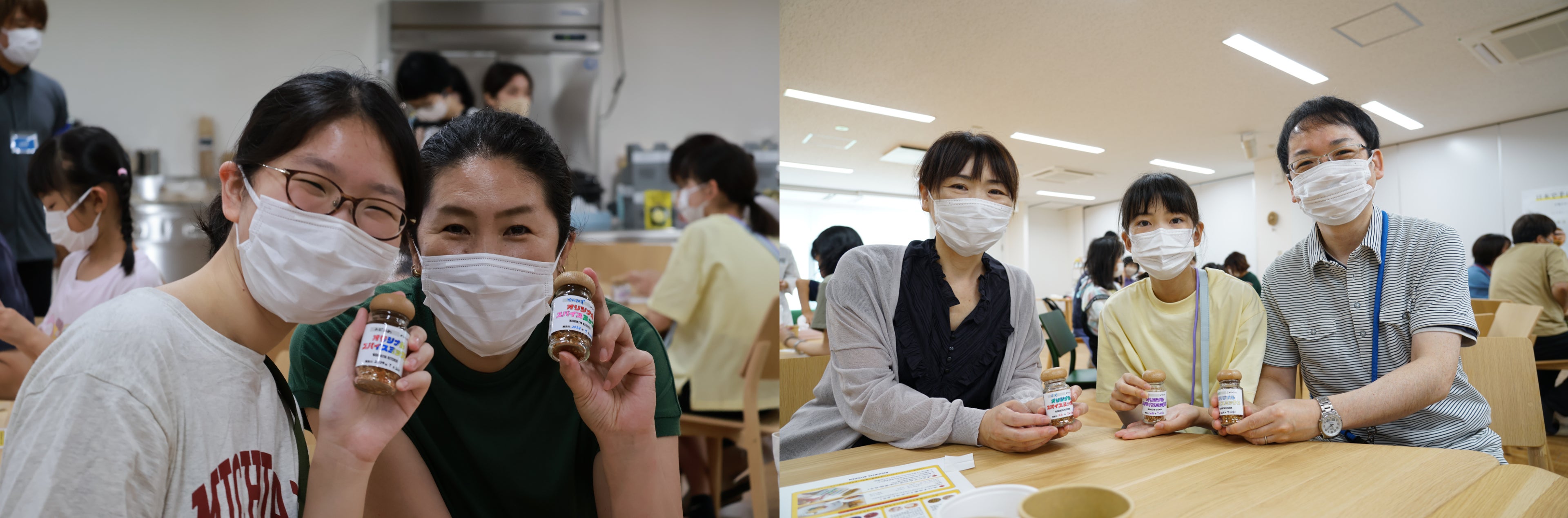 色とりどりにデコレーションされた自分だけのスパイスに皆さん大満足