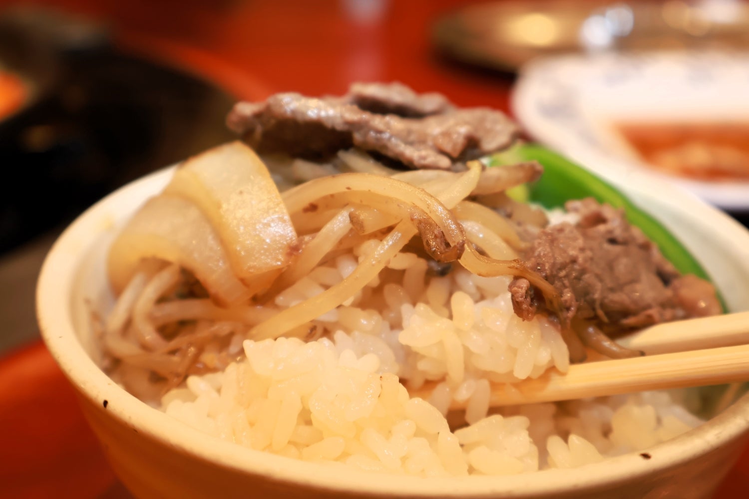 ご飯とジンギスカン