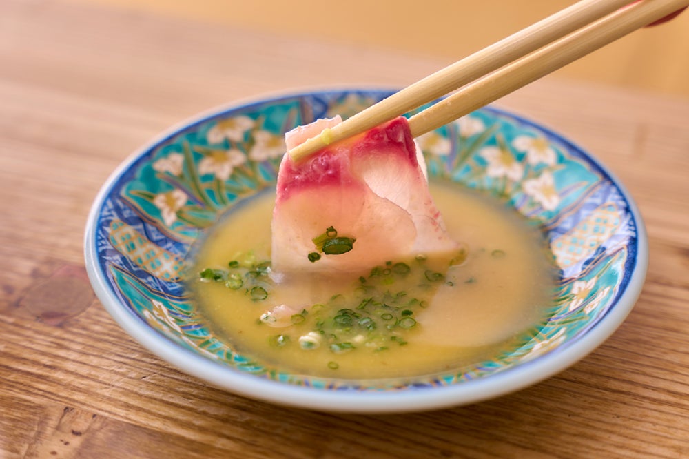 鯉のあらいにつける自家製酢味噌