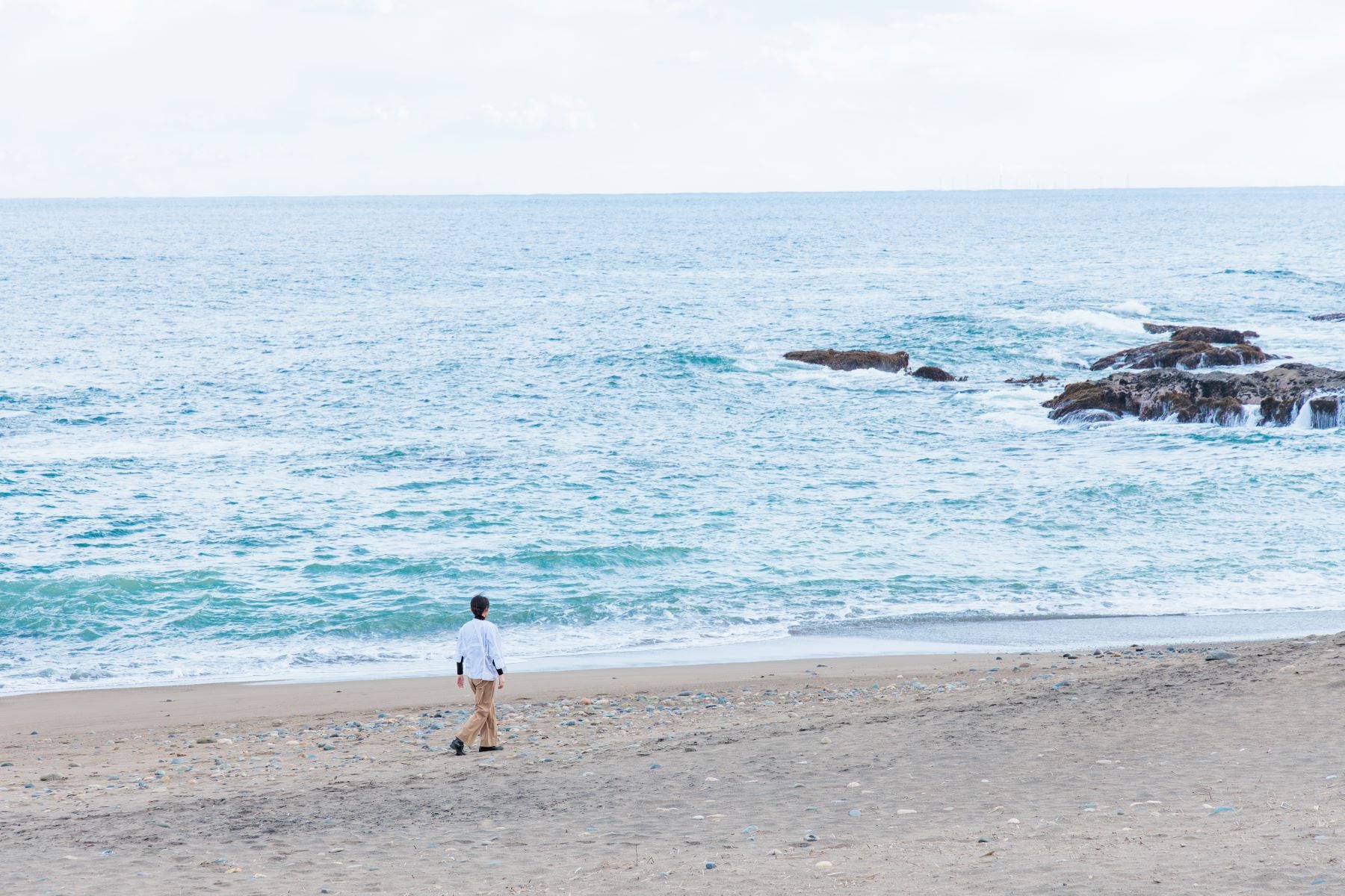 海岸を歩く