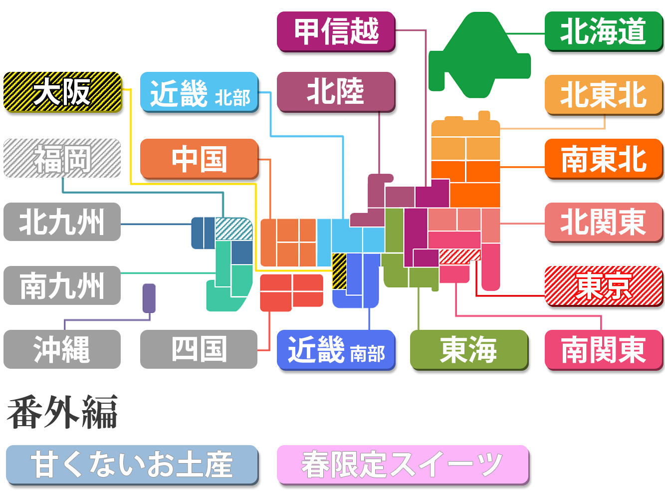 お土産ランキング全国マップ