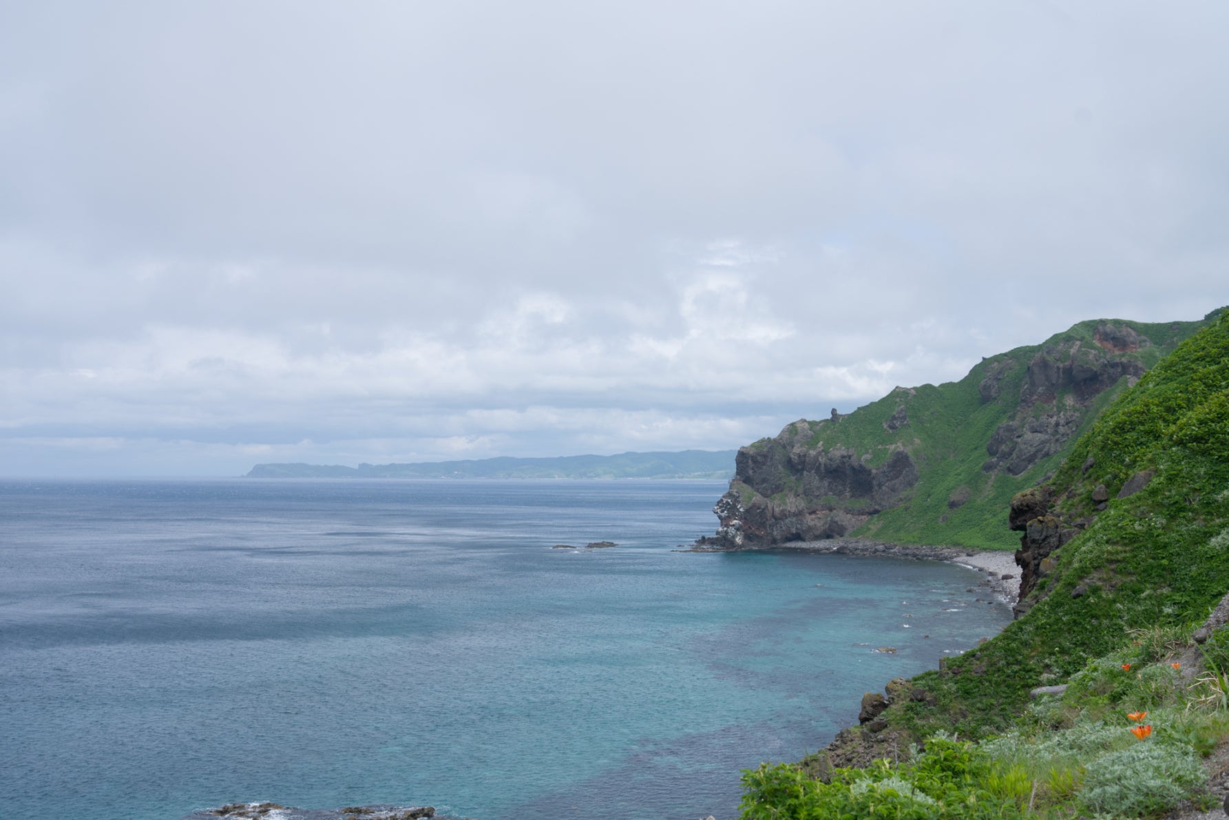 小樽方面の陸地