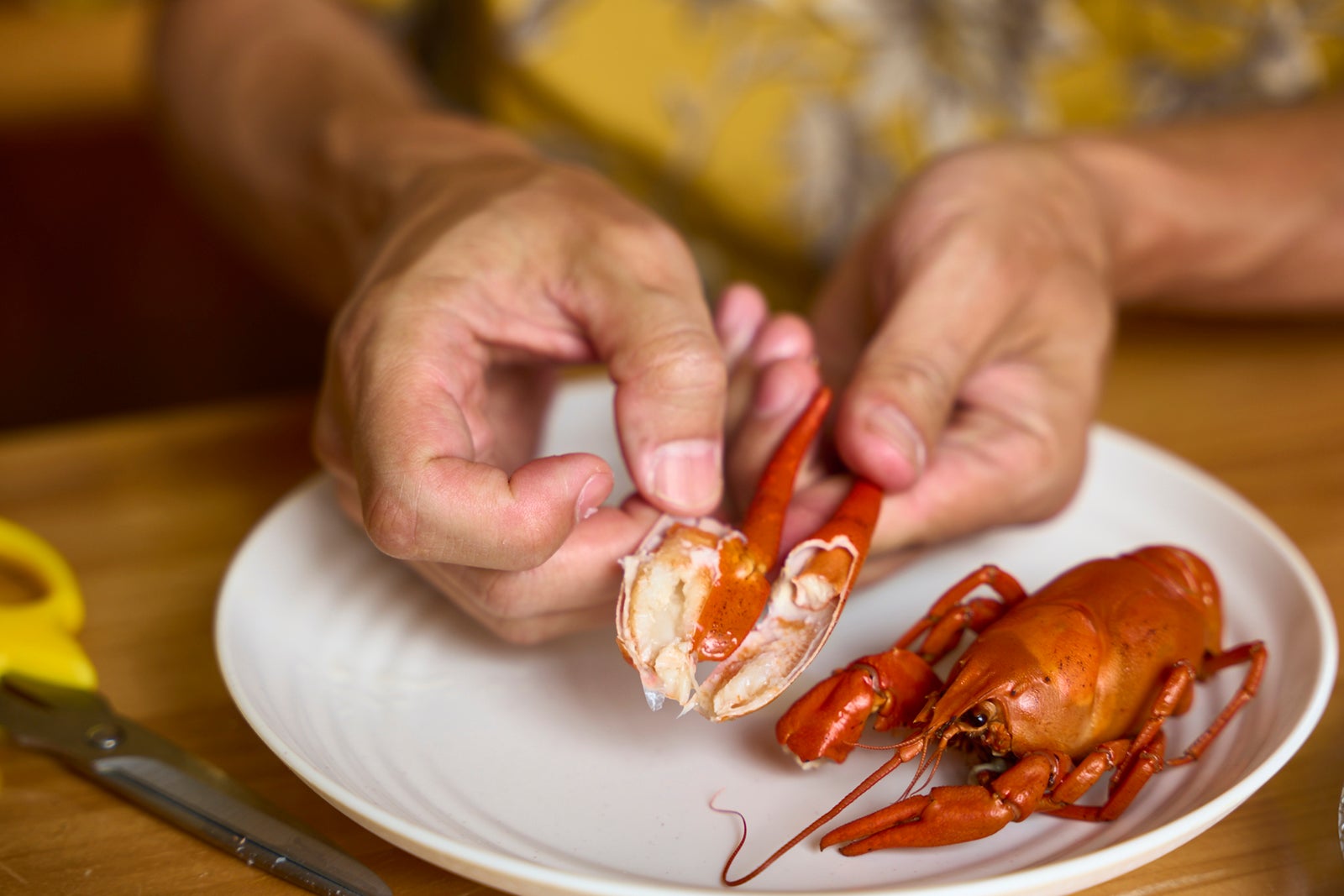 レイクロブスターの食べ方