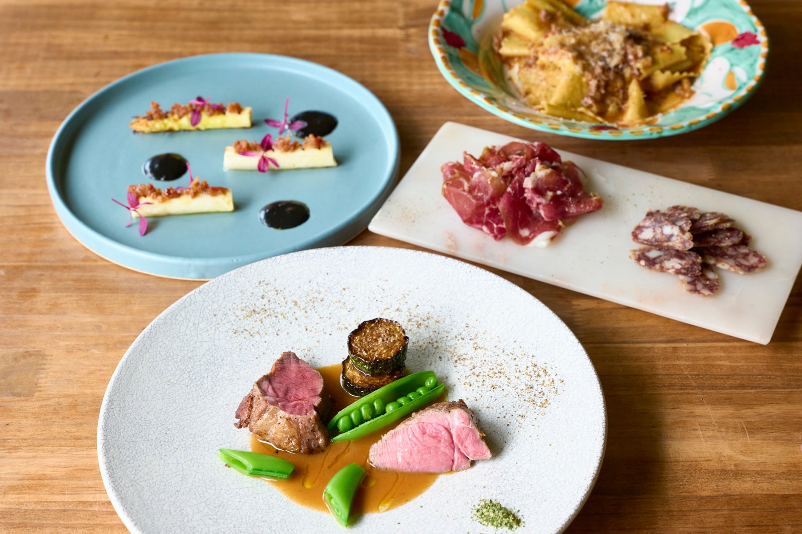 レストランクオーレの料理4種