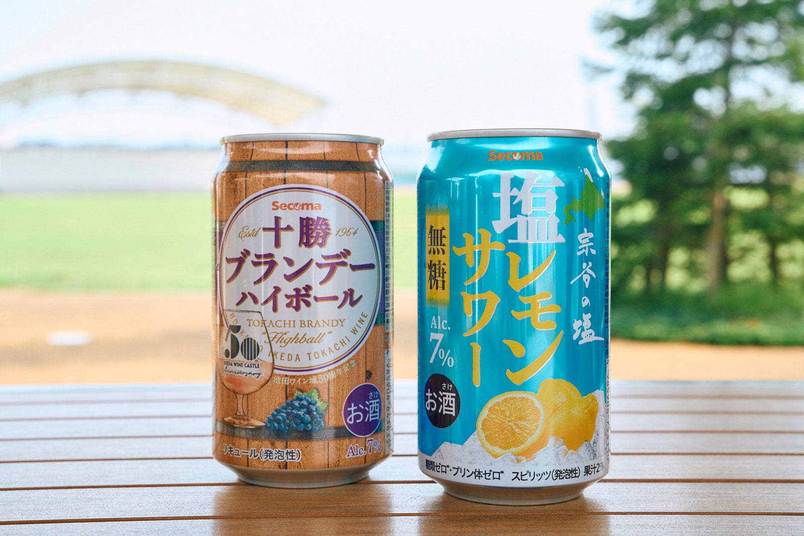 セイコーマートPBのアルコール飲料2本の並び写真