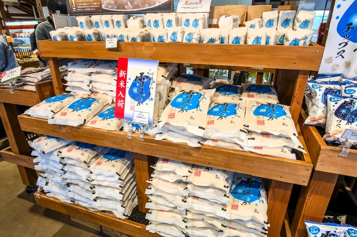 ファーマーズマーケットのお米売り場