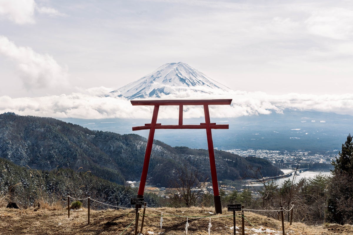 富士山遥拝所から見える富士山