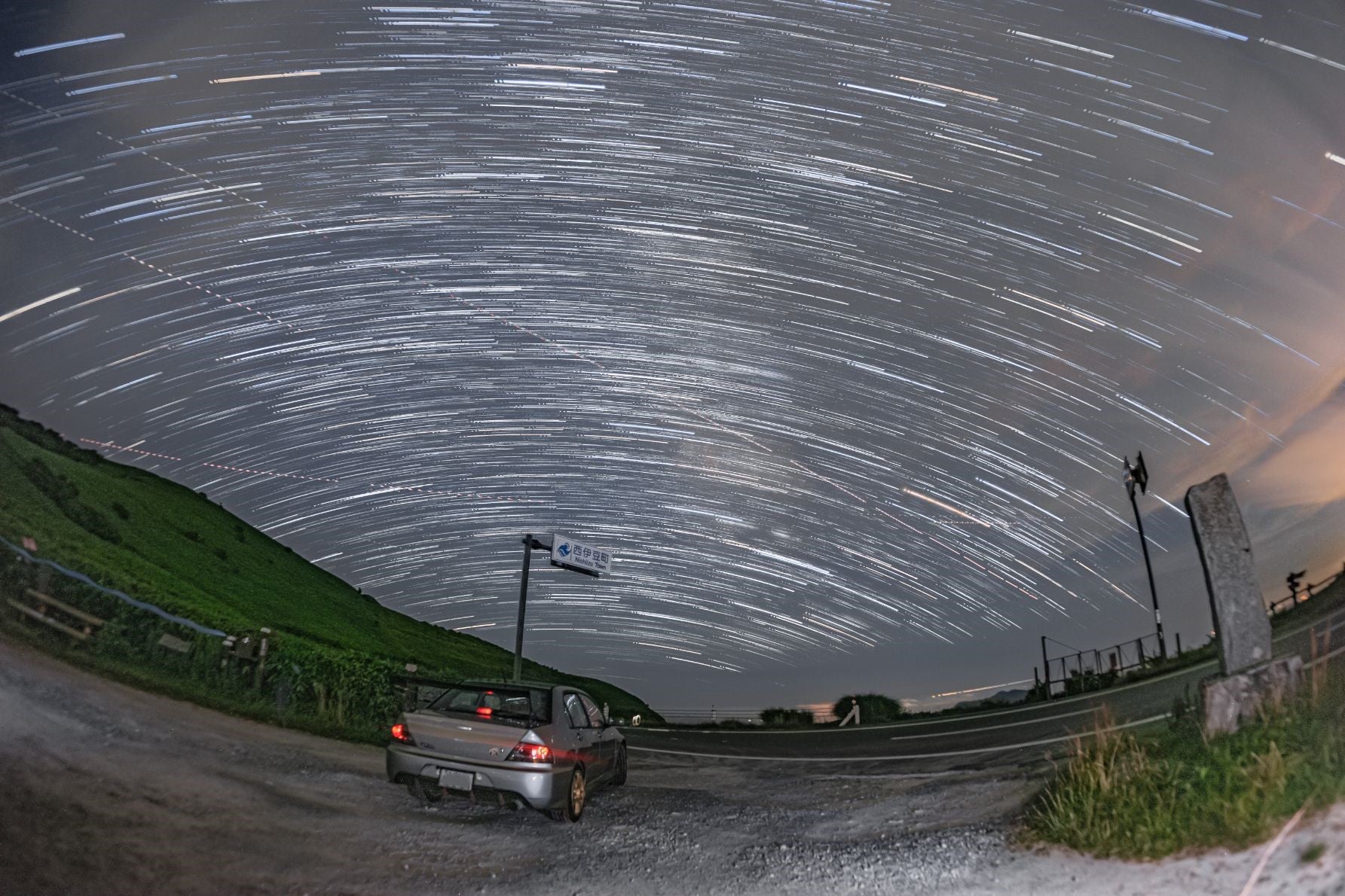 長時間露光で星の軌跡を撮影