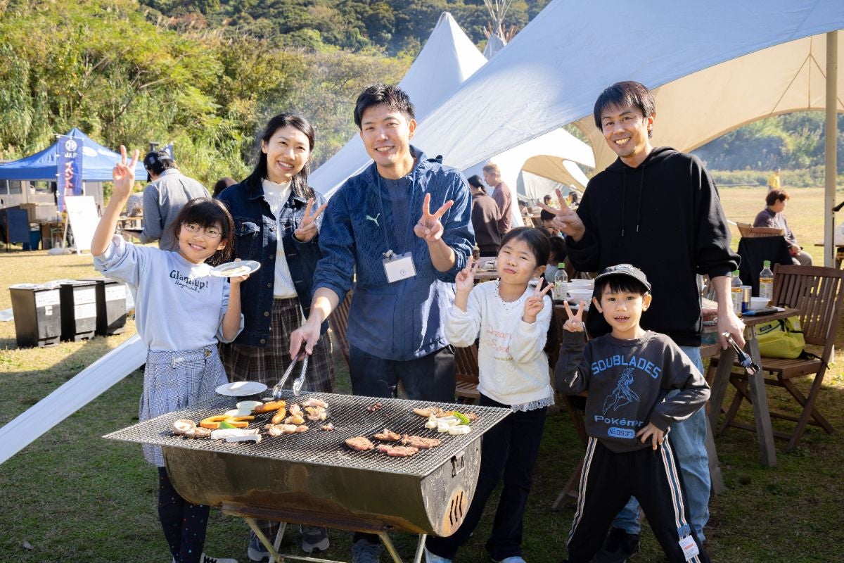 BBQに大満足の参加者たち