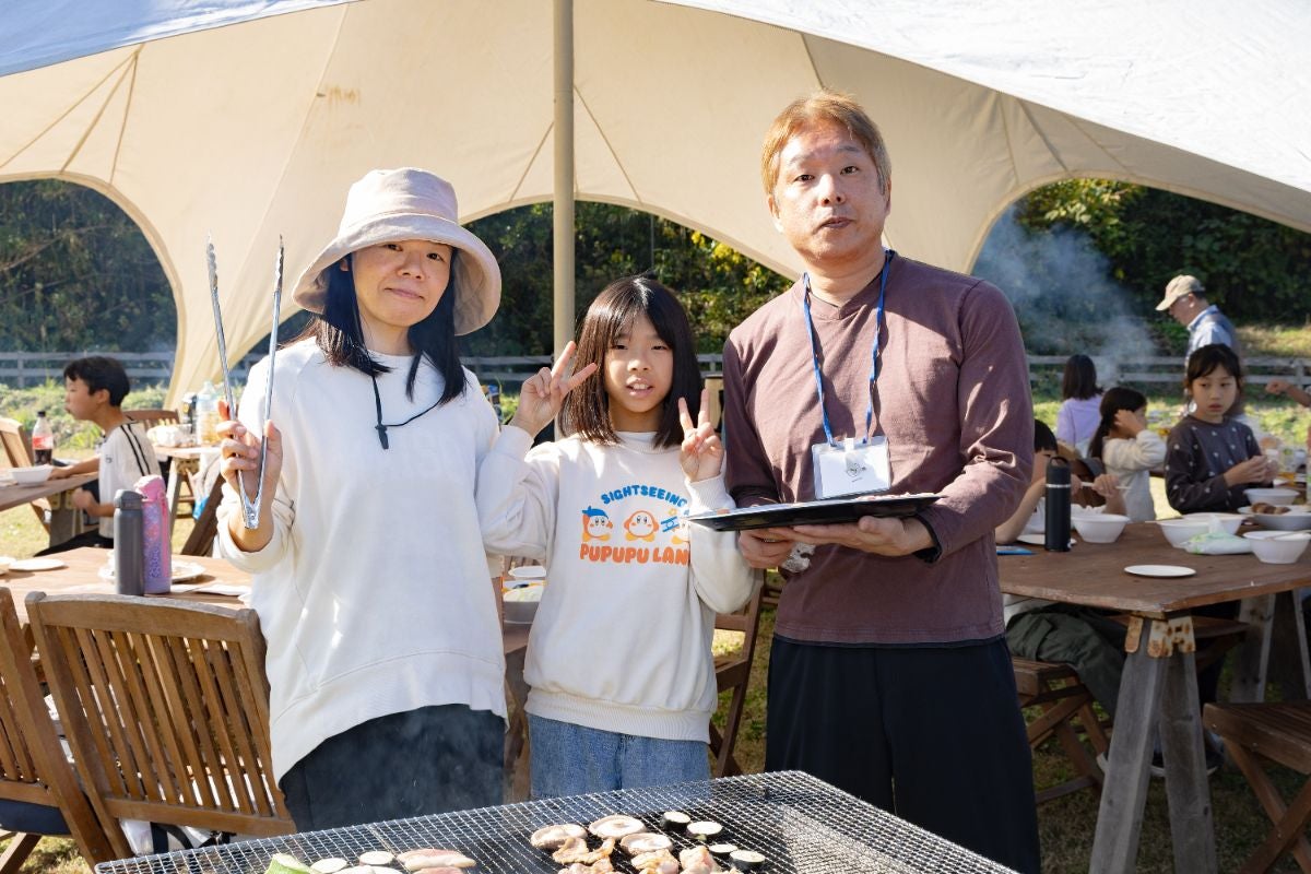 BBQに大満足の参加者たち