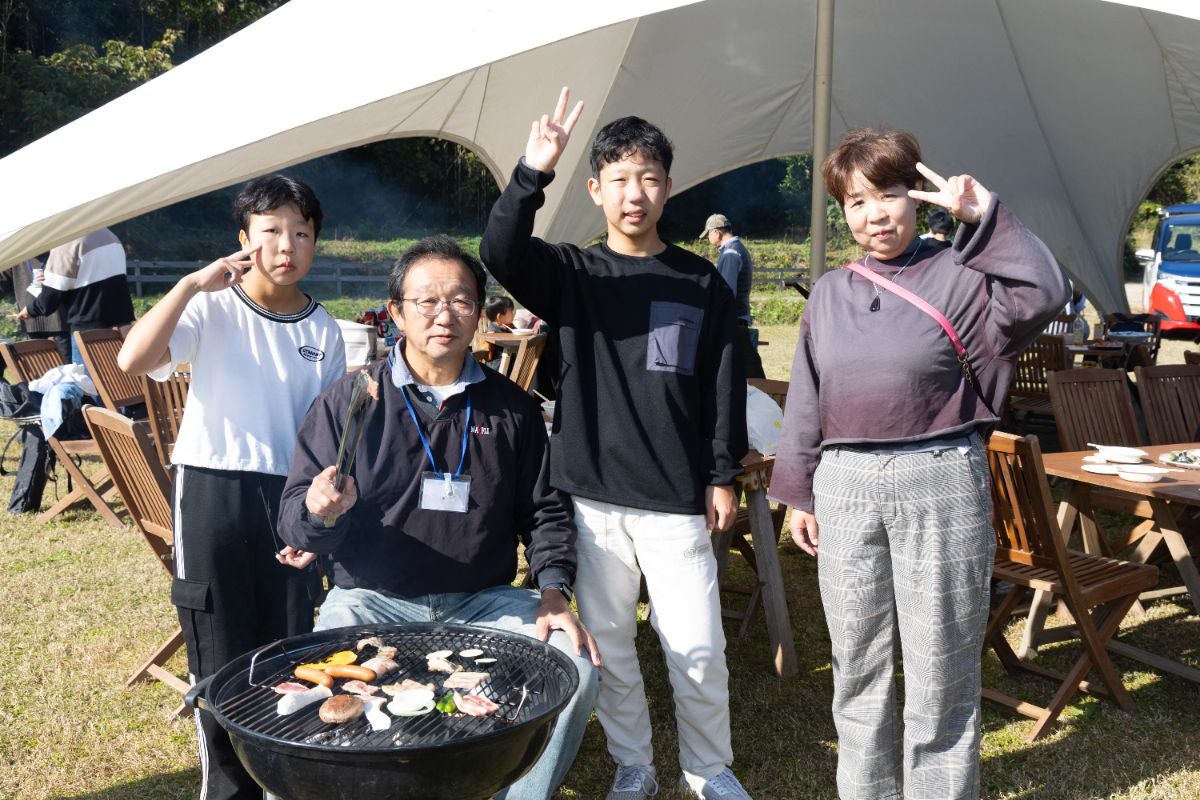 BBQに大満足の参加者たち