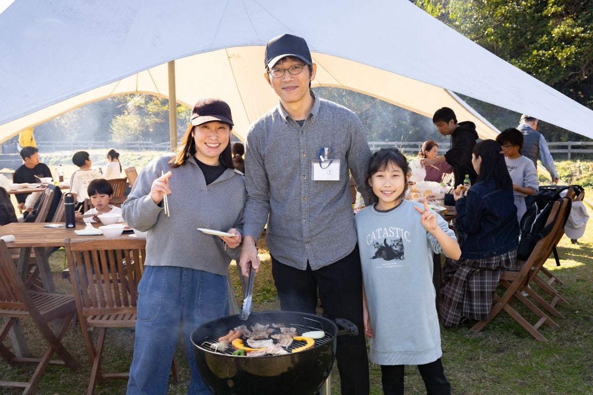 BBQに大満足の参加者たち