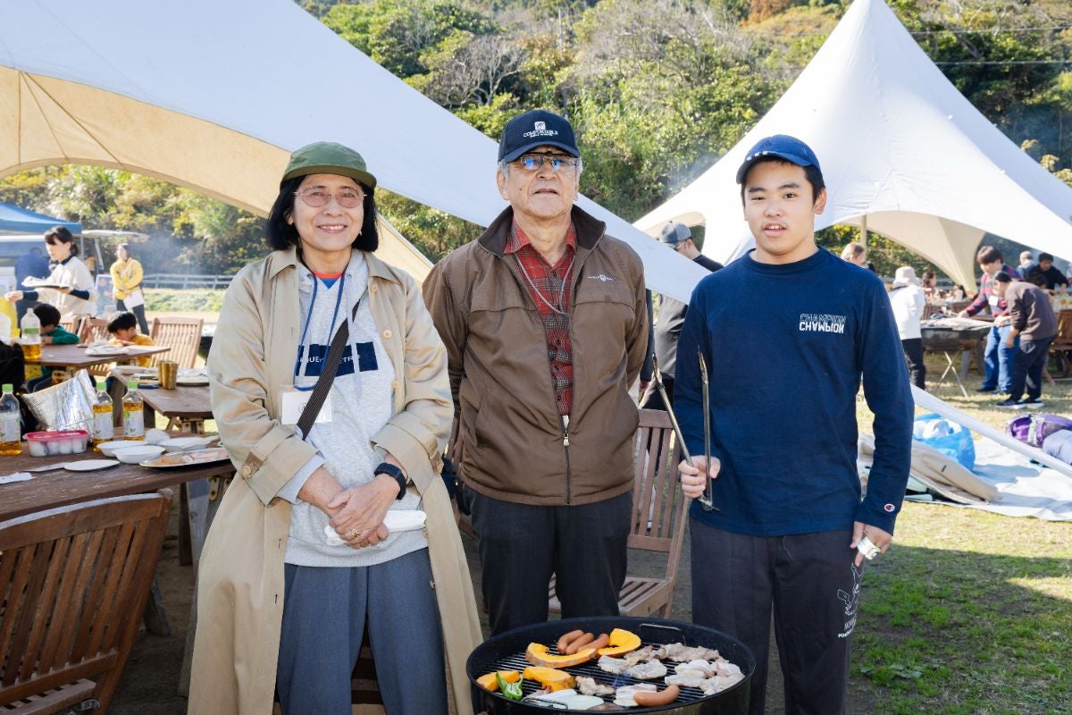 BBQに大満足の参加者たち