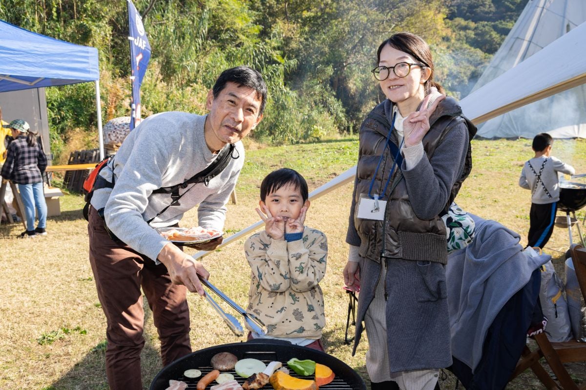 BBQに大満足の参加者たち