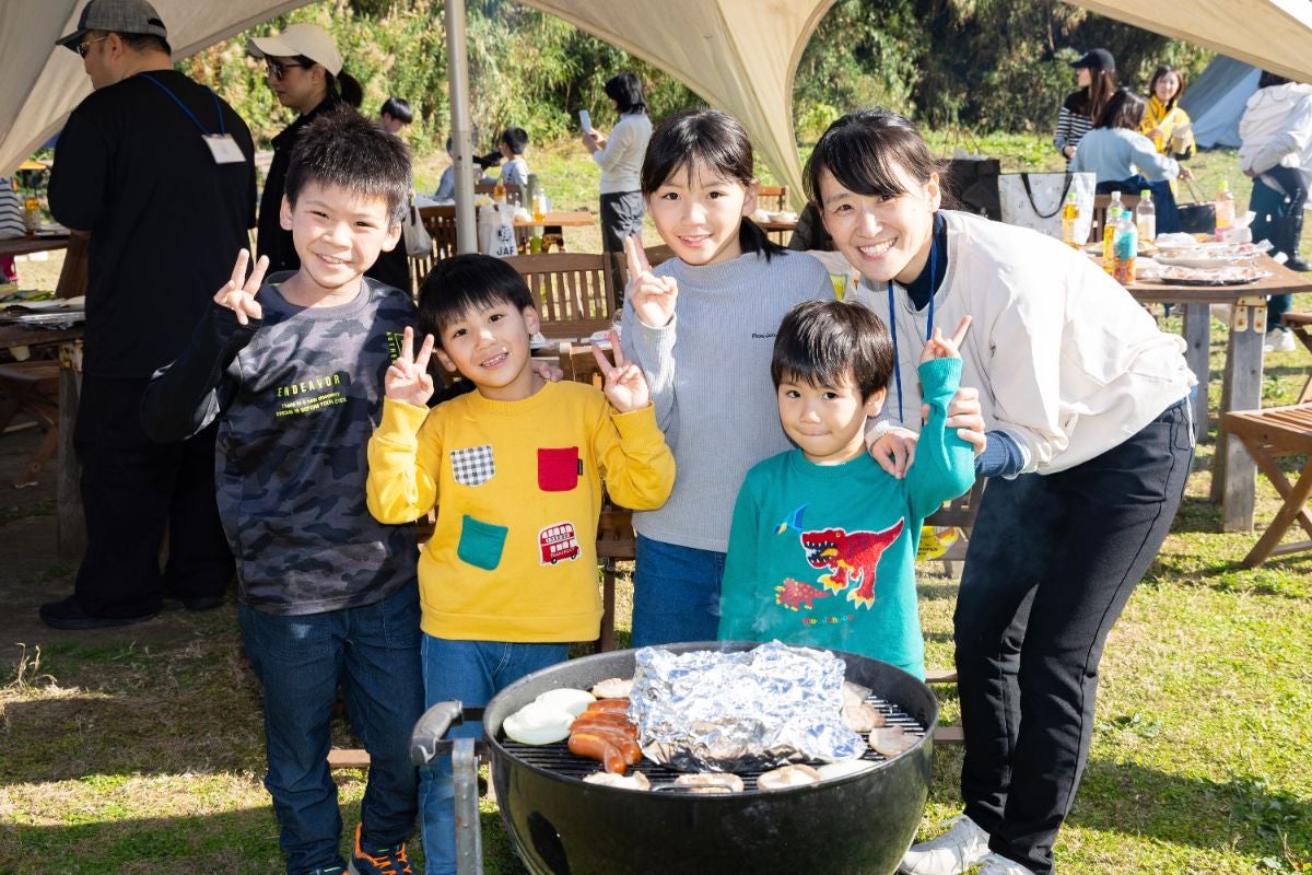 BBQに大満足の参加者たち
