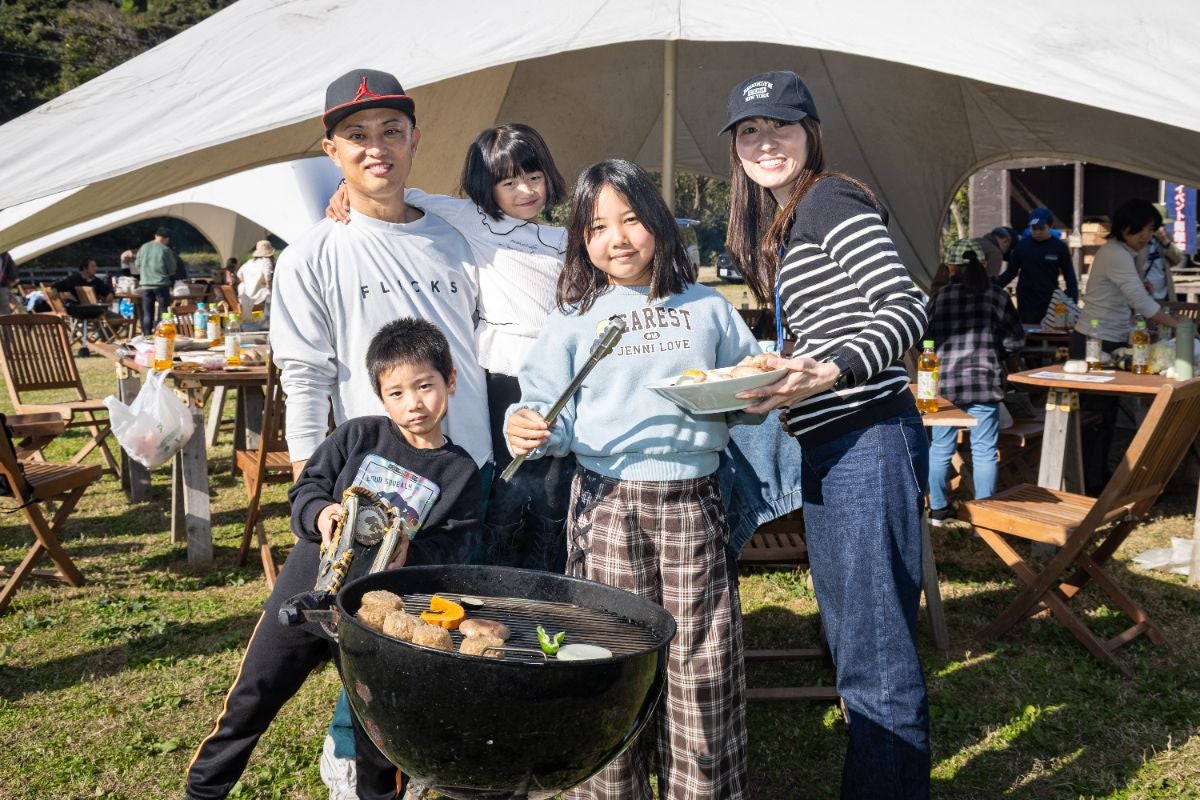 BBQに大満足の参加者たち