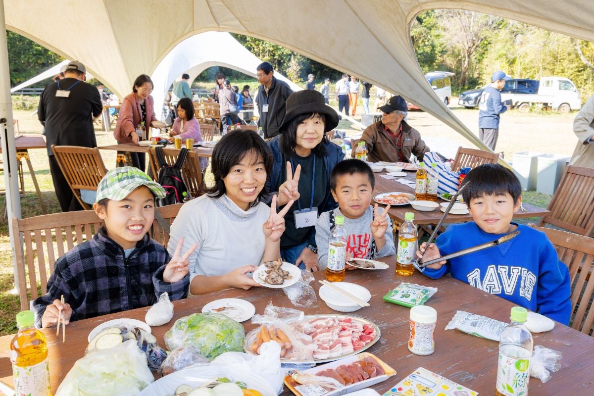 BBQに大満足の参加者たち