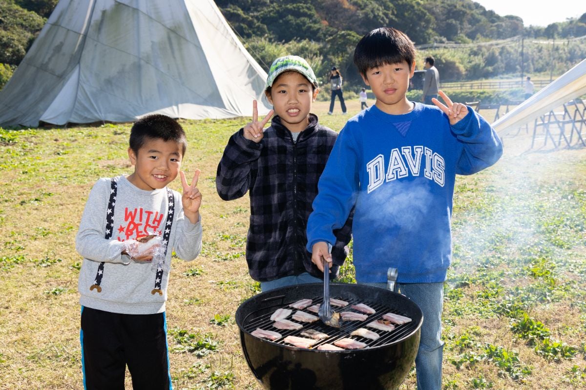 BBQに大満足の参加者たち