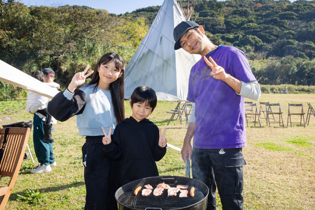 BBQに大満足の参加者たち